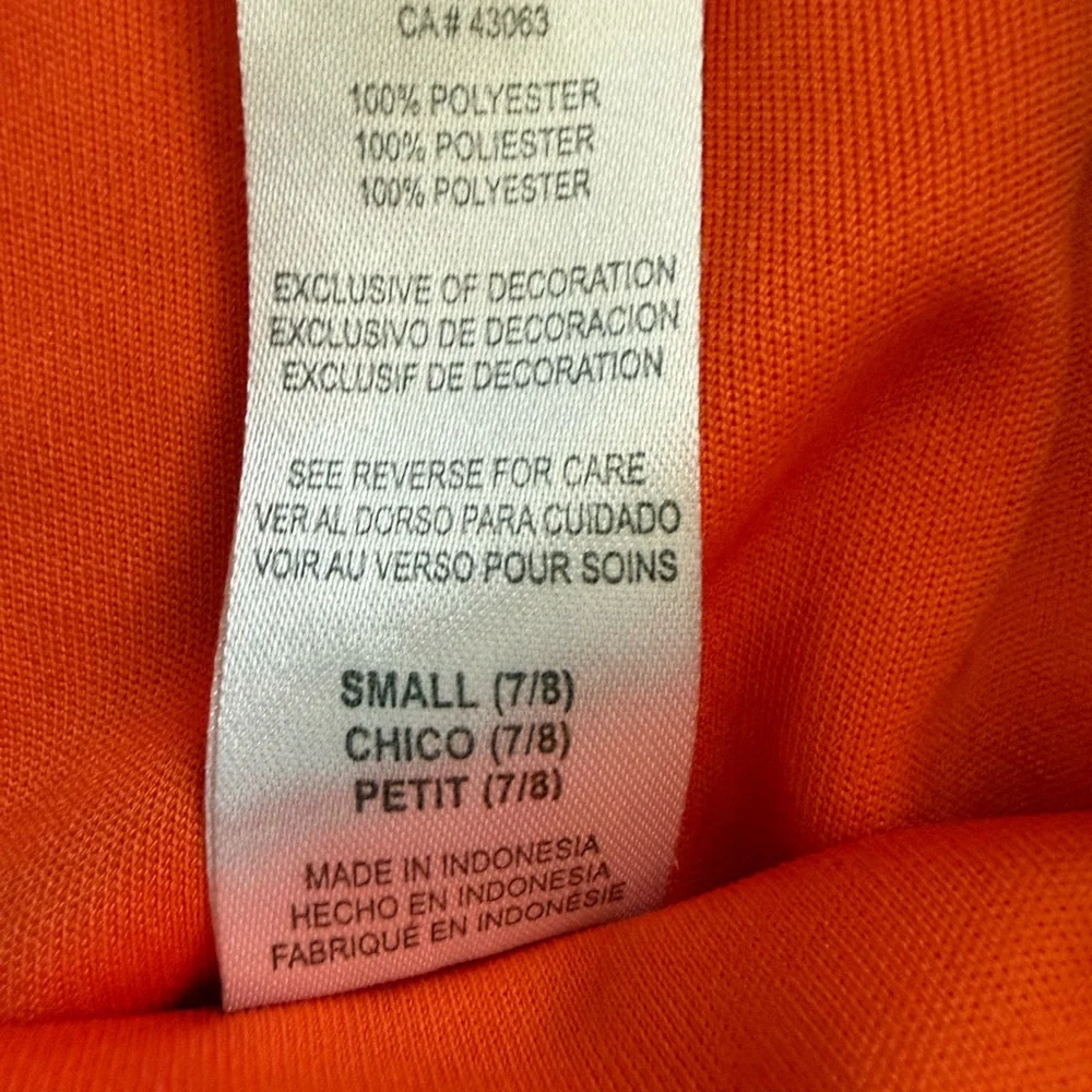 Denver Broncos Orange Pleated Skirt with Navy Waistband- Girls size 7/8 - Picture 3 of 3
